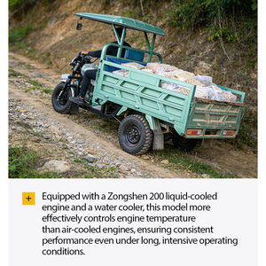Tricycle utilitaire à <span class=keywords><strong>3</strong></span> <span class=keywords><strong>roues</strong></span>, simple, à essence, avec cabine, pour le transport lourd, refroidissement par air, vente en gros Chine - Product Image 4
