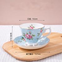 Vente en gros, ensemble tasse et soucoupe en céramique sur mesure pour tasse à boisson domestique Afternoon Tea Girl Tea Set de tasses à café en céramique