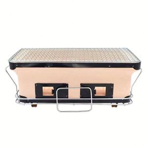 Mini-gril pliant japonais en fer et argile pour Yakitori et Kebab, au charbon de bois, noir, pour balcon, avec sécurité flamme - Vente en gros - Product Image 5