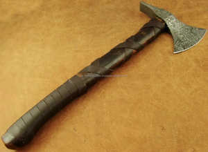 Ejes de acero de Damasco de alta calidad de MS-Factory Uso multiusos con mango de madera de diferentes colores Diseño popular Logotipo OEM personalizado - Product Image 3