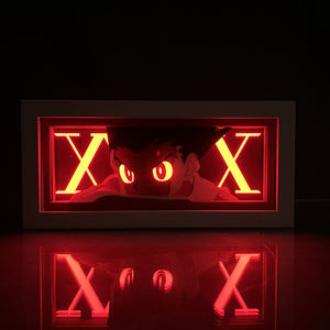 Lámpara <span class=keywords><strong>de</strong></span> Noche LED con Marco <span class=keywords><strong>de</strong></span> Madera MDF y Corte Láser <span class=keywords><strong>de</strong></span> Papel, Diseño <span class=keywords><strong>de</strong></span> Gon Freecss <span class=keywords><strong>de</strong></span> Hunter X Hunter, para Decoración <span class=keywords><strong>de</strong></span> Dormitorio - Product Image 4