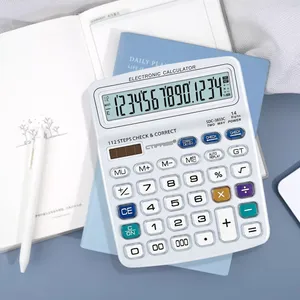 Beberapa model Desktop kalkulator pilihan MOQ terendah tombol besar fleksibel Kantor 14 digit mendukung kalkulator kustom logo