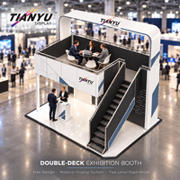 Stand d'exposition modulaire en aluminium à double étage TIANYU Island pour salons professionnels, expositions commerciales et configurations de présentation en convention