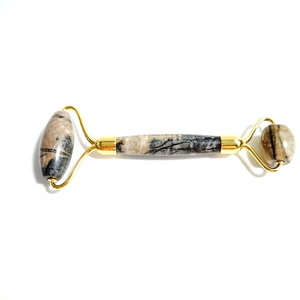Jaspe Picasso à Double tête en <span class=keywords><strong>pierre</strong></span>, outil de massage naturel pour le visage, vente en gros, usine - Product Image 1