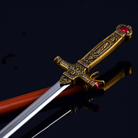 Épée miniature de 30 cm en alliage de zinc, modèle d'épée de Gryffondor, accessoire de cosplay Harry Potter, jouet décoratif de bureau, cadeau