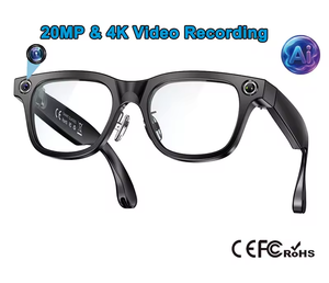 แว่นตาอัจฉริยะ W660 AI คุณภาพสูง พร้อมกล้อง 20MP บันทึกวิดีโอ 4K แปลภาษาแบบเรียลไทม์ด้วย AI รองรับ WiFi และ Bluetooth สำหรับการโทร - Product Image 1