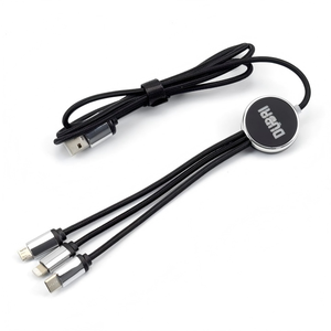 สายชาร์จคุณภาพสูง 6 <span class=keywords><strong>in</strong></span> 1, สายชาร์จ USB C/A แบบหลายหัว พร้อมโลโก้เรืองแสง, สายชาร์จโทรศัพท์มือถืออเนกประสงค์ - Product Image 2