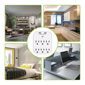 [OEM] Regleta de Pared Certificada UL con 6 <span class=keywords><strong>Tomas</strong></span> + 2 USB 2.4A, Protección Contra Sobretensión, Empaquetada en Blíster Individual - Product Image 4