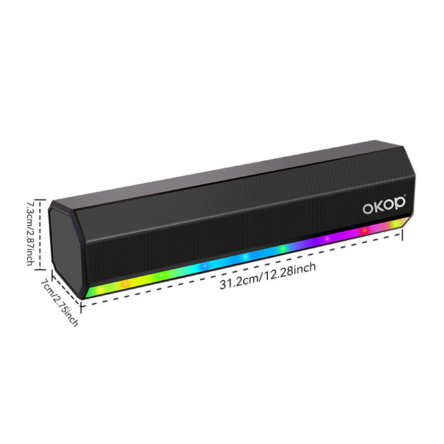557 RGB Colorful Lights for Bluetooth Speaker with Surround Sound Quality High Deep Bass Wireless Card Slot Features for Home