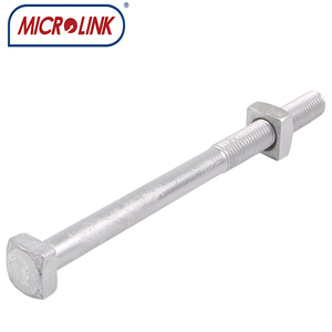 热浸镀锌1/<span class=keywords><strong>2</strong></span> “5/8” <span class=keywords><strong>3</strong></span>/4 “7/8” HDG方头机螺栓，带方形螺母，用于菲律宾 - Product Image 4