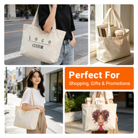 Sac Fourre-tout en Toile de Coton de Gros, Grand Cabas Réutilisable pour les Courses, Logo Personnalisable pour Usage Quotidien