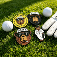 Outil de réparation de divots de golf personnalisé en cuir et titane par sublimation, avec marqueur de balle, ensemble cadeau magnétique en métal, pièce de monnaie vierge, jeton de poker amusant