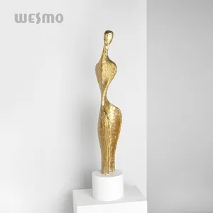 Özel heykeli reçine altın folyo heykelcik reçine heykel sanat heykeli ev dekorasyon için