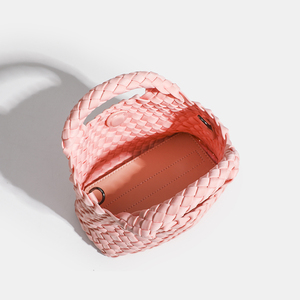 Ensemble de sacs à main en cuir vegan pour femme, couleur unie, sac fourre-tout tissé à la main, pochette, sac à bandoulière, résistant à l'eau, avec chaîne - Product Image 3