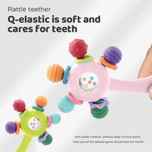 En gros Jouets hochets pour bébé, Balle <span class=keywords><strong>Manhattan</strong></span> Atom sonore, Anneau de dentition pour bébé, Jouet sensoriel tactile, Anneau de dentition, Bâtonnet de grattage manuel - Product Image 3