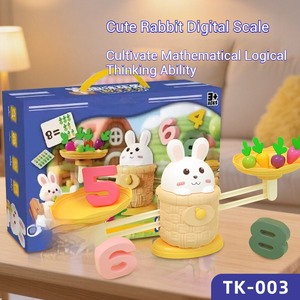 Bunny số cân bằng quy mô đồ chơi toán học tập trò chơi nhựa trọng lượng trái cây quầy giáo dục mầm non trẻ em Đồ chơi trẻ em - Product Image 4