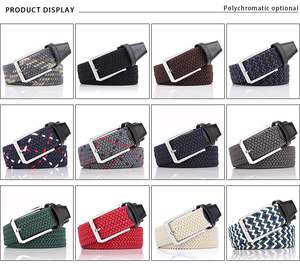 Özel Logo kemer üreticisi ithal kauçuk kadınlar rahat dokuma streç elastik örgülü kemer erkekler Golf kemerleri - Product Image 4