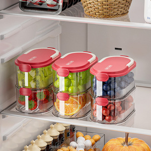 Transparante Plastic Fruitcontainers Droog Keuken Lade <span class=keywords><strong>Organizer</strong></span> Voor Kruiden Zelfsluitende Doos Met Zegel Pak Vierkante Opbergdoos