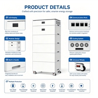 Stock UE Onduleur solaire hybride 48V 6KW 12KW, unité intégrée de stockage avec onduleur empilable et stockage d'énergie domestique 51.2V 314Ah