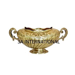 ทองเหลืองโลหะนูนออกแบบผลไม้เสิร์ฟชามตกแต่งบนโต๊ะอาหารขนาดใหญ่อาหารเซิร์ฟเวอร์ชามในราคาที่ไม่แพง - Product Image 6