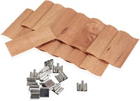 S-förmige Holzdochte, Holzdochte für die Kerzenherstellung, Holzkerzendocht mit Basis