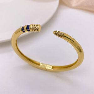 Pulseiras de Lápis de Luxo para Mulheres, Designer, em Prata com Revestimento de Ouro 18k, com Zircônia Cúbica Colorida, Livre de Chumbo e Níquel - Product Image 5