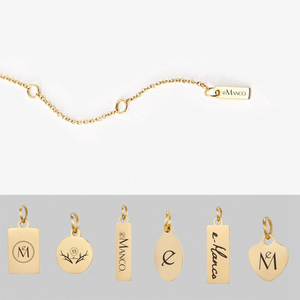 Etichette Personalizzate con Logo del Brand per <span class=keywords><strong>Gioielli</strong></span>, Ciondoli in Acciaio Inossidabile per Collane e Bracciali - Product Image 3