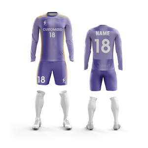 Uniforme de Fútbol Personalizado, Conjunto Completo de Fútbol, Manga Larga, Tela Transpirable, Traje de Entrenamiento de Fútbol, Conjunto de Camiseta y Pantalones Cortos de <span class=keywords><strong>Portero</strong></span> - Product Image 3