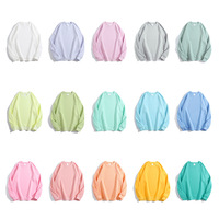 Sweat-shirt unisexe à col rond surdimensionné H5004 de haute qualité, 24 couleurs, 3XL, 300g, coton + polyester, épaules tombantes, uni