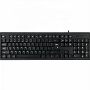 Trade Best Seller Standard Model Customized Language Layout Multi-device Slim Wired USB 104 Keys Keyboard for Laptop PC
