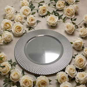 Wholesale Luxury Durable <strong>Metal</strong> Polished Round Charger <strong>Plates</strong> for Weddings Hotels Fujian Home Decor-Customized Stocked Dinnerware - Product Image 2