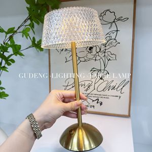 Lámpara de mesa de cristal metálica recargable, creativa y transfronteriza, para sala de estar, dormitorio, bar, iluminación ambiental, luz nocturna decorativa - Product Image 6