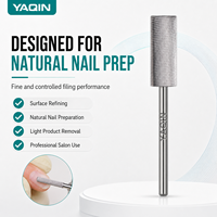Yaqin manucure salon de manucure approvisionnement rotation bidirectionnelle sécurité professionnelle 3/32 ''carbure Nature tampon à ongles foret à ongles