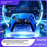   Manette de jeu sans fil et filaire pour P4 PC P3 avec double vibration, gyroscope 6 axes, pavé tactile, 600 mAh