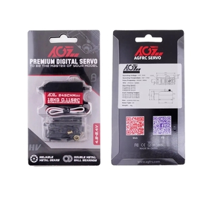 Moteur sans noyau programmable AGFRC B45CHM V2 18kg 0.110sec, engrenage métallique numérique à profil bas pour voitures RC 1/12/hélicoptère/robot - Product Image 4