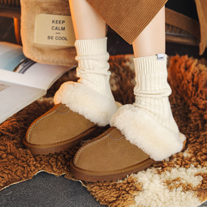 Pantuflas de <span class=keywords><strong>Mujer</strong></span> con Forro de Peluche Suave, Punta Cerrada, para <span class=keywords><strong>Invierno</strong></span>, para el Hogar, Estilo Veraniego - Product Image 3