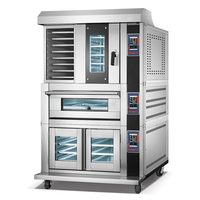 Horno de convección eléctrico comercial para uso doméstico y en restaurantes Características digitales 8-5-12 Tamaños de bandeja para hornear pan y pizza