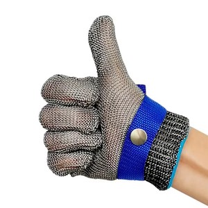 Gants <span class=keywords><strong>anti</strong></span>-<span class=keywords><strong>coupure</strong></span> de niveau 9 améliorés, en maille métallique d'acier inoxydable de qualité alimentaire, pour <span class=keywords><strong>cuisine</strong></span> et boucherie, pour la découpe au couteau - Product Image 2