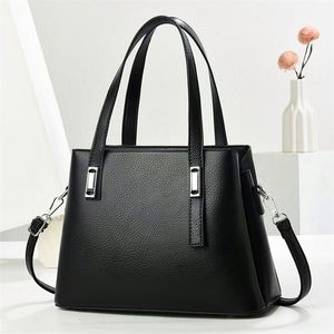 Minimalist Style Plain Color Tote Bags Lady's PU Leather Handbag for Gift - Product Image 4