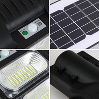 2025 lumière solaire extérieure haute puissance lumière grand Angle trois côtés de lampadaire solaire de poteau de ciment de mur lumineux
