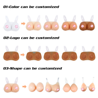 OEM/ODM Formes de poitrine adhésives en silicone pour travestis, grandes poitrines, 100% silicone, confortables, Chine, 1 unité
