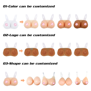 OEM/ODM Formes de poitrine adhésives en silicone pour travestis, grandes poitrines, 100% silicone, confortables, Chine, 1 unité - Product Image 4