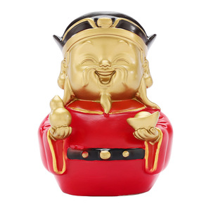 Ensemble de figurines Copper World Fu Lu Shou, petites étoiles rondes, ornement décoratif fait à la main pour la maison, le bureau, cadeau - Product Image 5