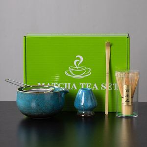 Modern Luxury Matcha 5-Piece Porcelain Set Kiln-Change Aze Durable Gift <b>Box</b> <b>Tea</b> Whisk Stand New Product - Product Image 5