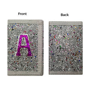 Portafoglio con Cerniera Personalizzato con Lettera Iniziale in Paillettes Glitterate, Mini Porta Documenti <span class=keywords><strong>per</strong></span> Ragazze e Donne, Regalo <span class=keywords><strong>per</strong></span> Feste - Product Image 3