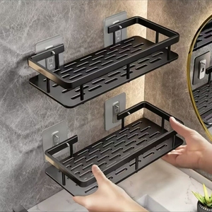 Estantes de Almacenamiento Integrados <span class=keywords><strong>para</strong></span> Baños, Lavabos y Inodoros Montados en la Pared, Estantes Sin Perforaciones, Montaje en Esquina - Product Image 2