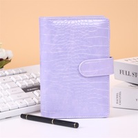 A5 A6 A7 Organisateur mensuel personnalisé pour économiser de l'argent Livre Classeur budgétaire en cuir de crocodile Mini carnet de notes agenda