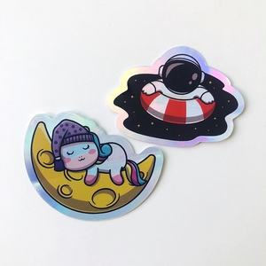 Pegatinas holográficas pequeñas y divertidas para mascotas, fácil de rasgar, seguras y respetuosas con el medio ambiente - Product Image 3