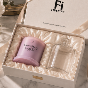 FIVEFIRE Bougie en pot dorée de luxe, bougie parfumée <span class=keywords><strong>à</strong></span> la cire de soja avec coffret cadeau, possibilité de personnalisation - Product Image 3