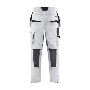BLAKLADER - 109613301098C54 Pantalones de pintores con estiramiento Blanco/Gris oscuro-PANTALONES DE TRABAJO EAN 7330509658949 PANTALONES DE TRABAJO DE CARGA - Product Image 2
